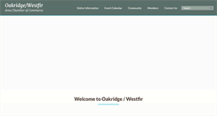 Desktop Screenshot of oakridgechamber.com